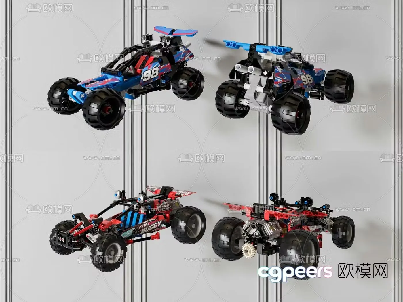 Modern toy car 3d model