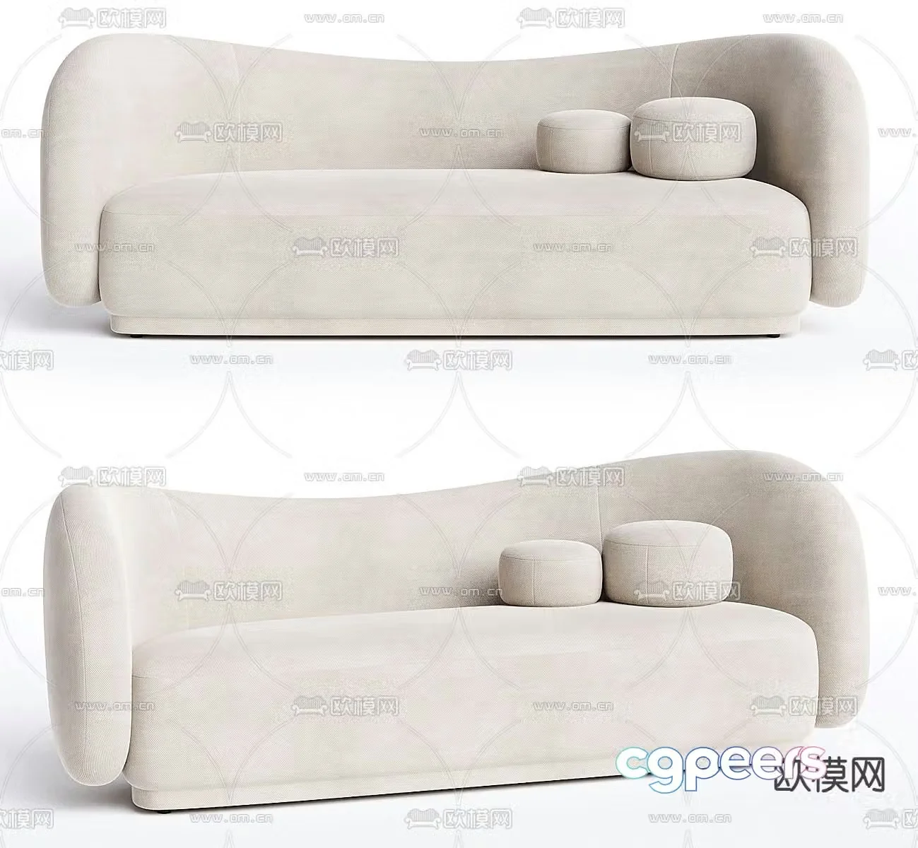 Diane multi-seat sofa 3d model