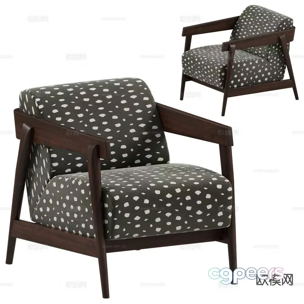 Gervasoni Nordic armchair lounge chair 3d model