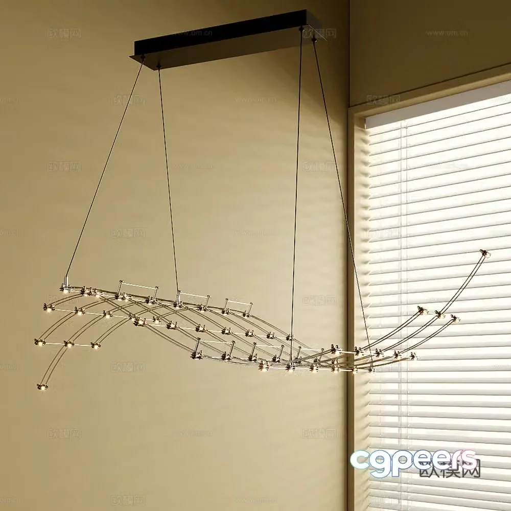 French chandeliers 3d model