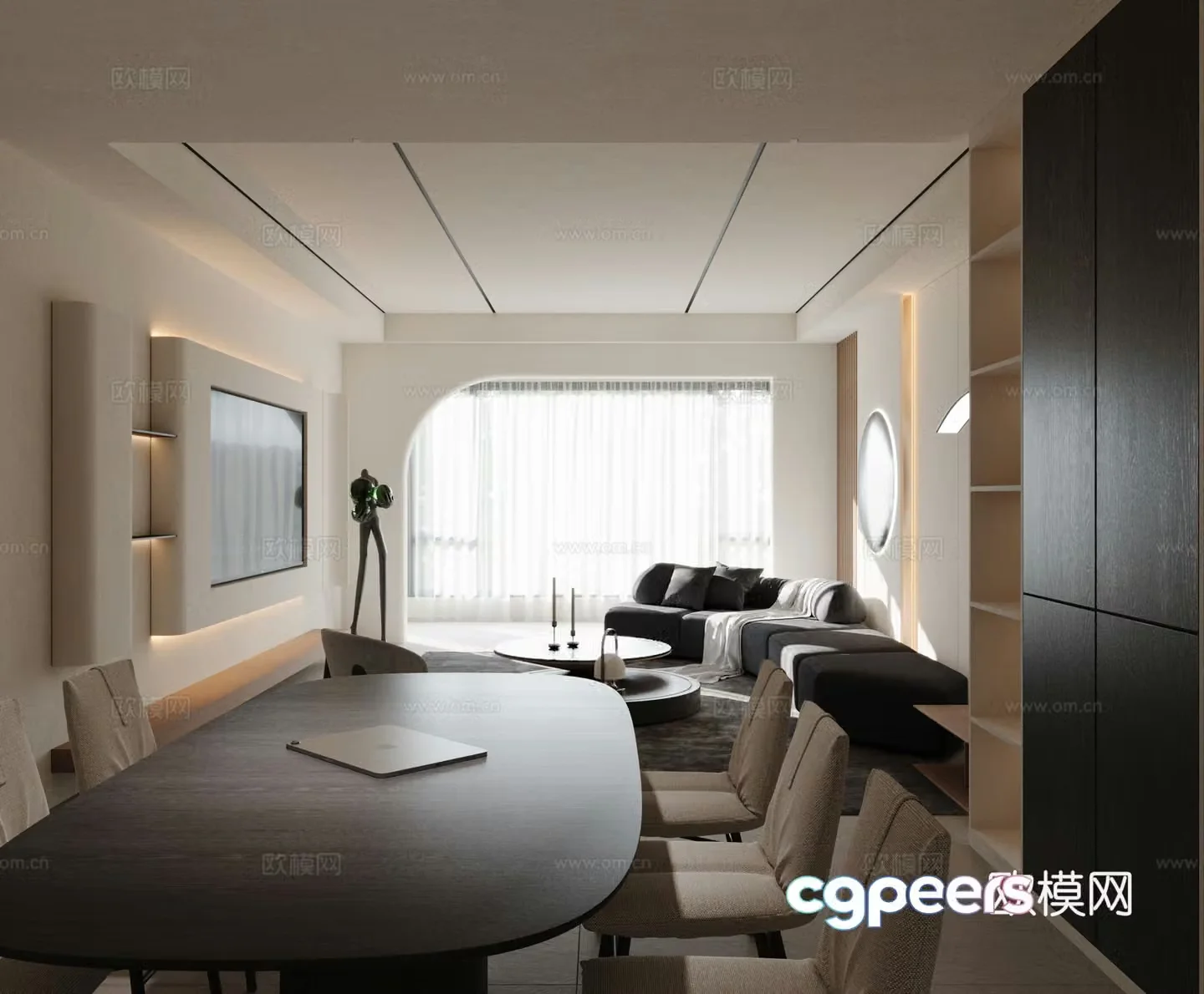 Modern Italian dining room 3d model