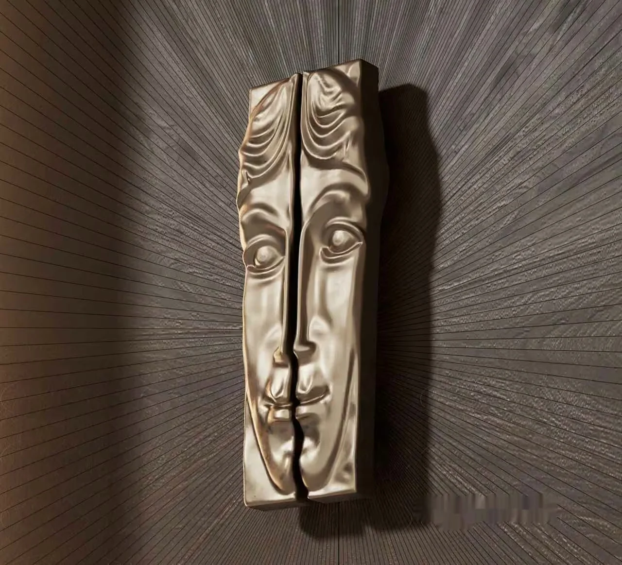A Sculpture Of Two Faces 3D Model – 4218 – VRAY Render