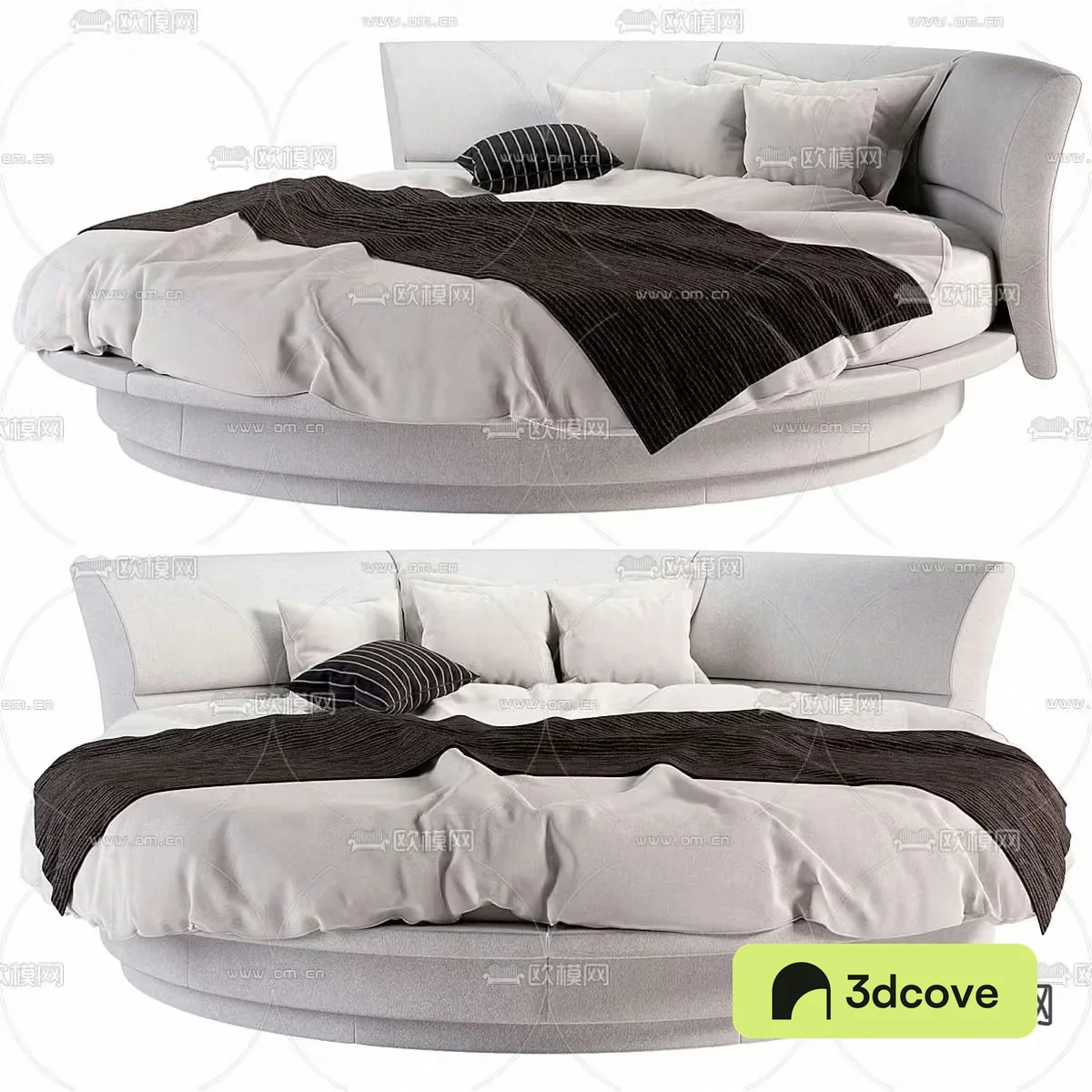 Round bed fabric bed