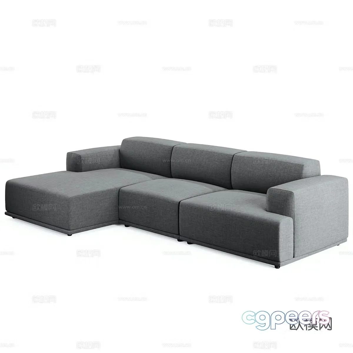 Modern multi-person sofa corner sofa 3d model
