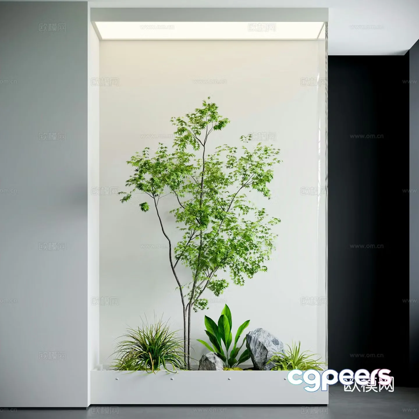Modern interior landscaping 3d model