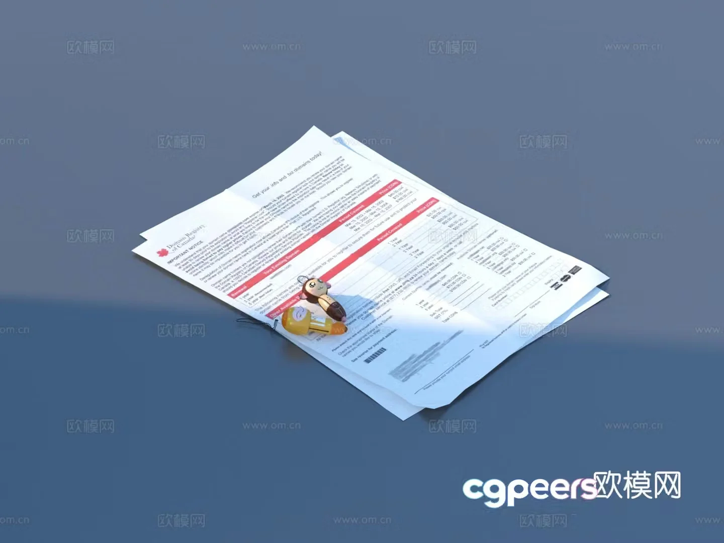 Manuscript paper note paper stationery sketch 3d model