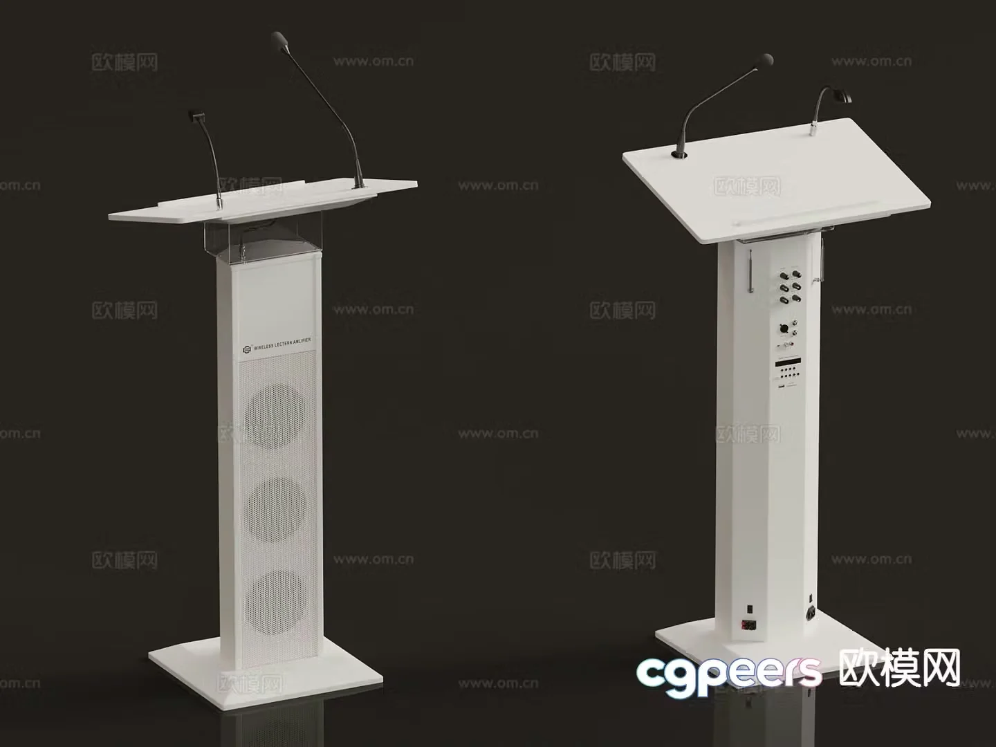 modern podium podium 3d model