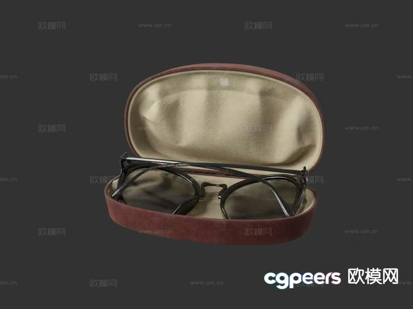 Modern glasses glasses case 3d model