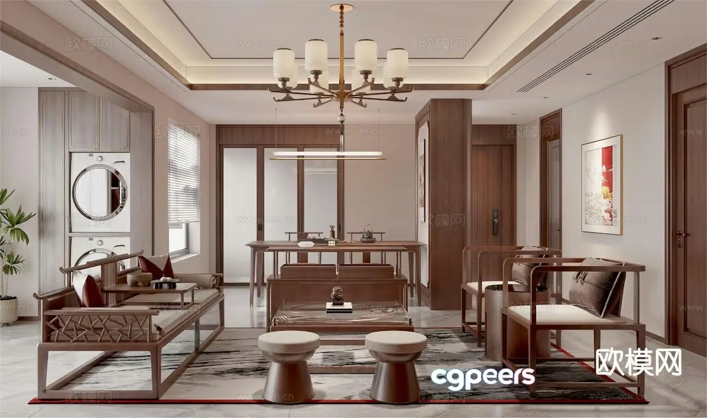 Chinese restaurant 3d model