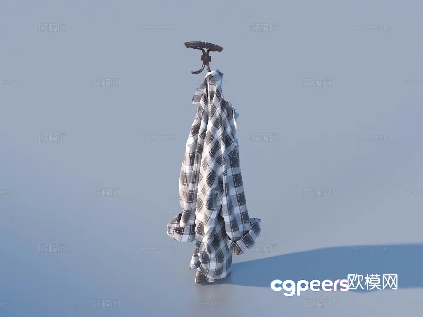 Plaid Clothes Casual Clothes 3D Model