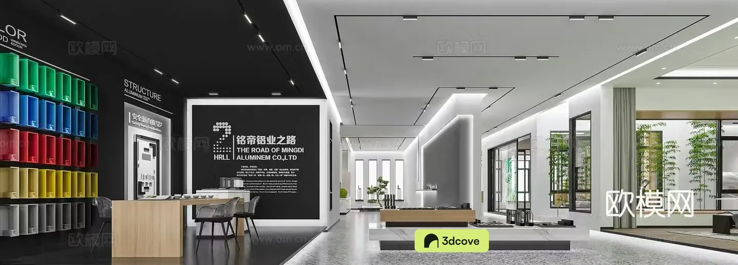 Modern aluminum alloy doors and windows exhibition hall