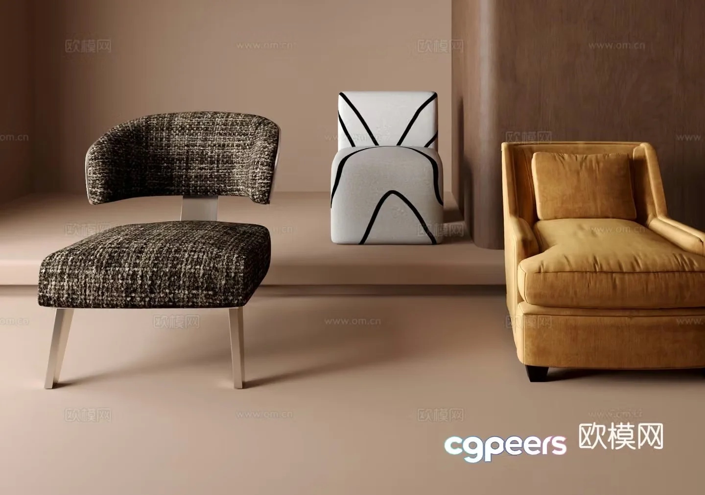 Single sofa leisure chair 3d model