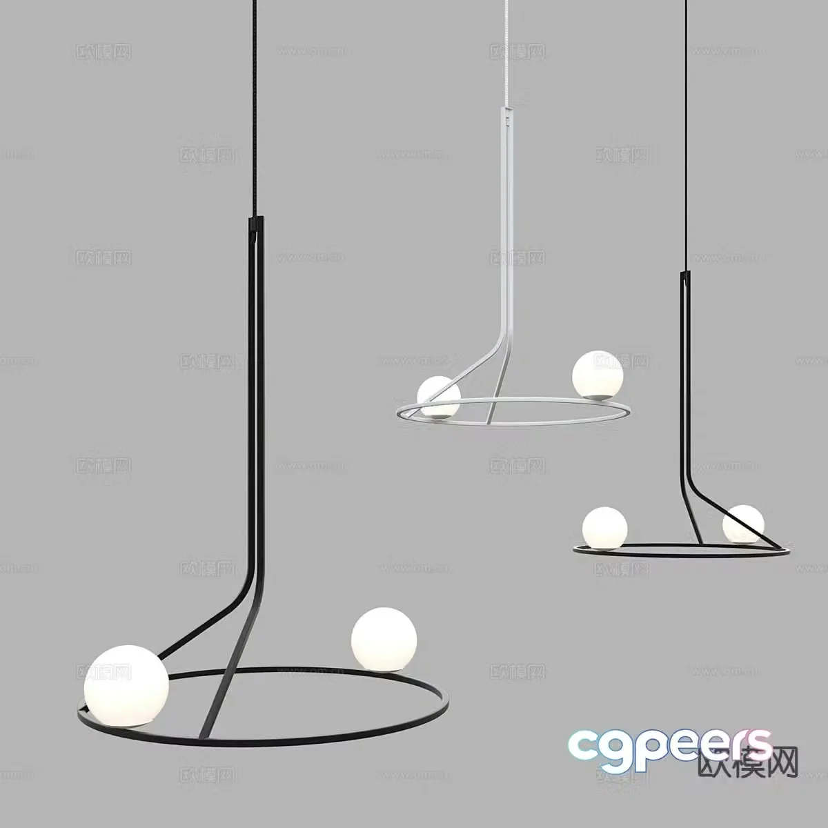 Bedside small chandelier 3d model