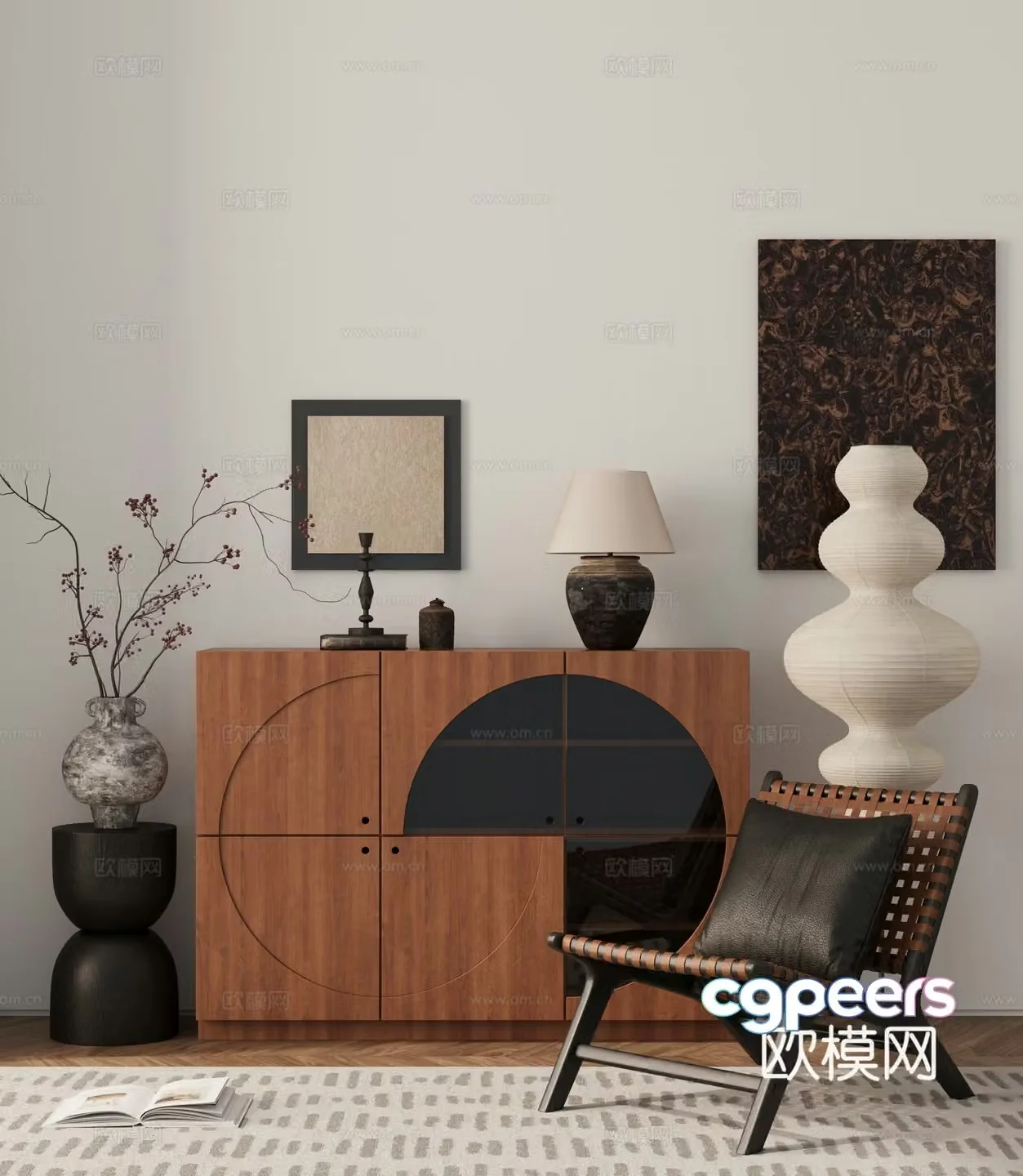 Modern medieval sideboard 3D model