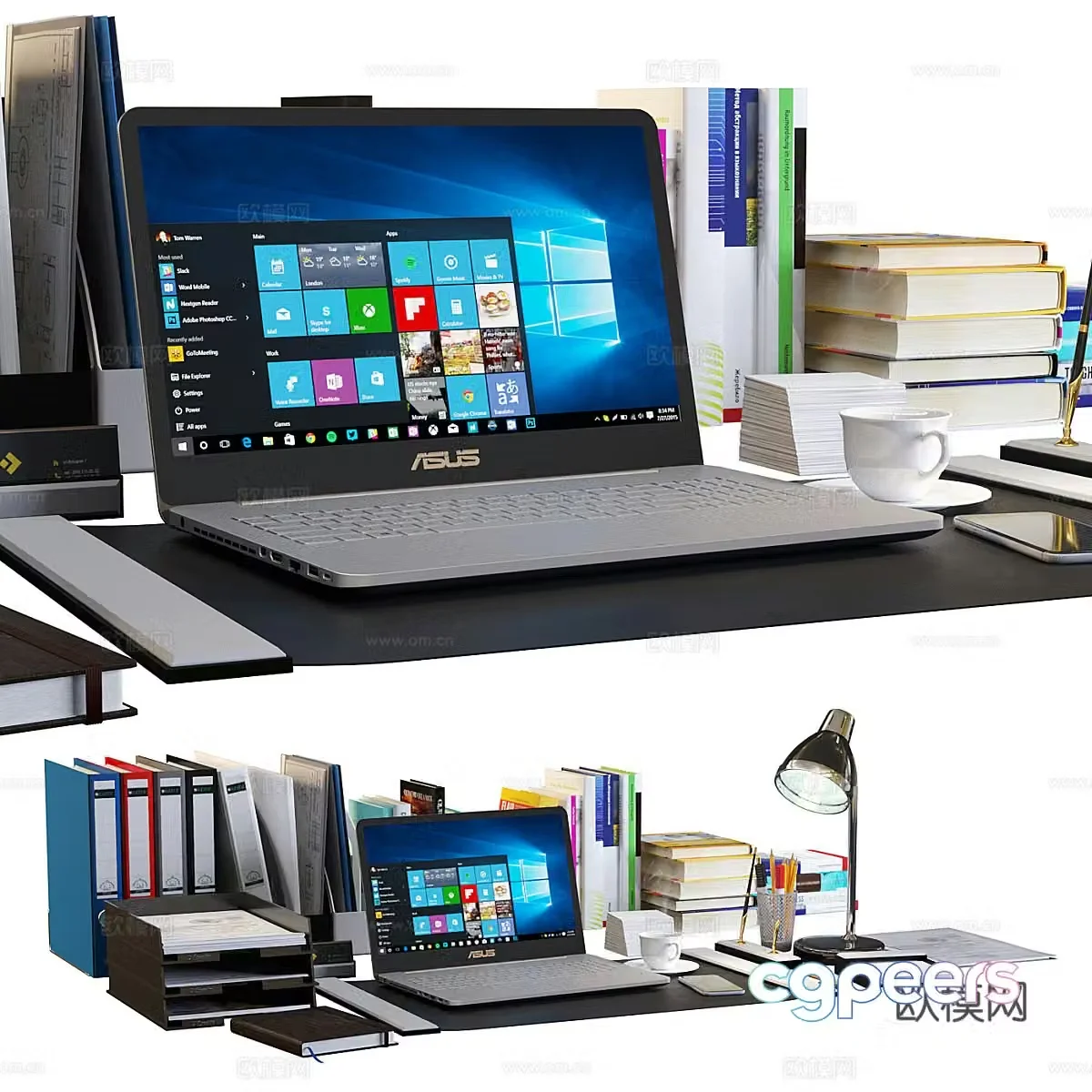 Computer Books 3D Model