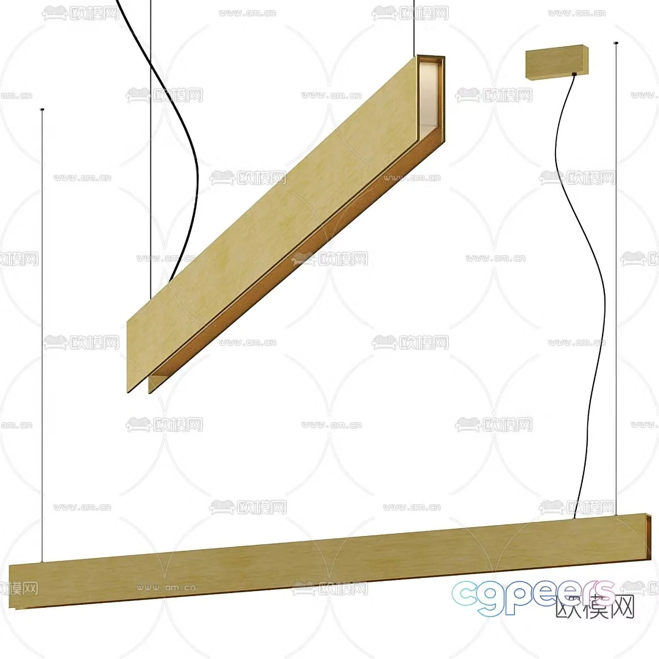BAXTER LED office chandelier 3d model