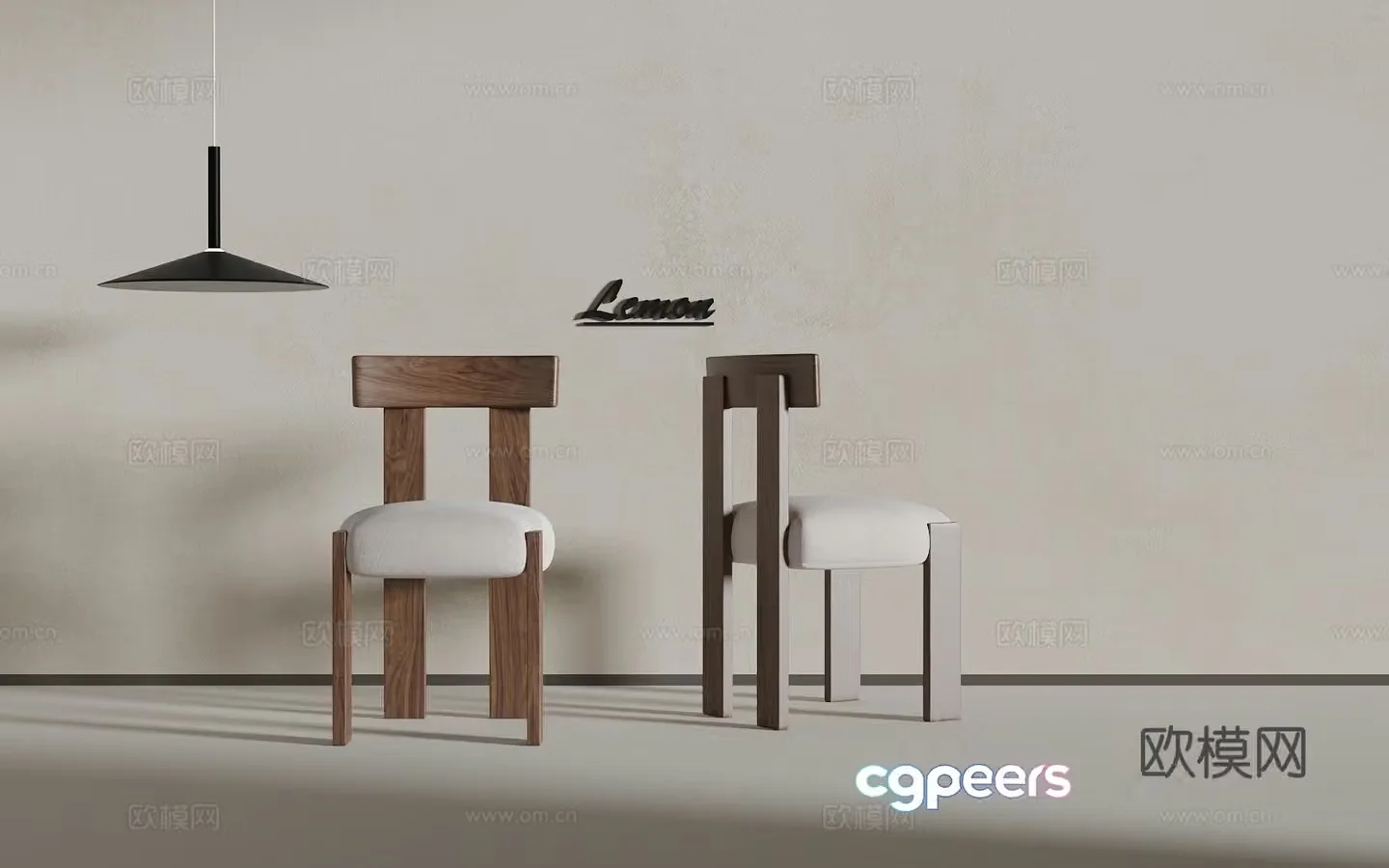 Log wind seat 3d model