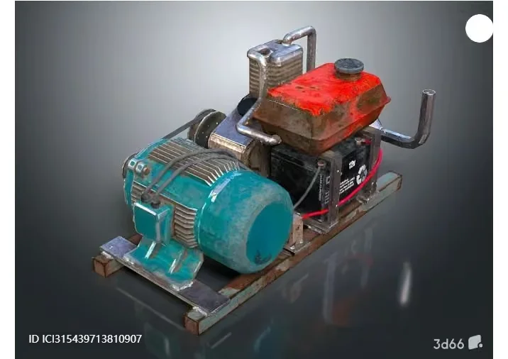Rusty Generator 3D Model – 2205 – VRAY Render