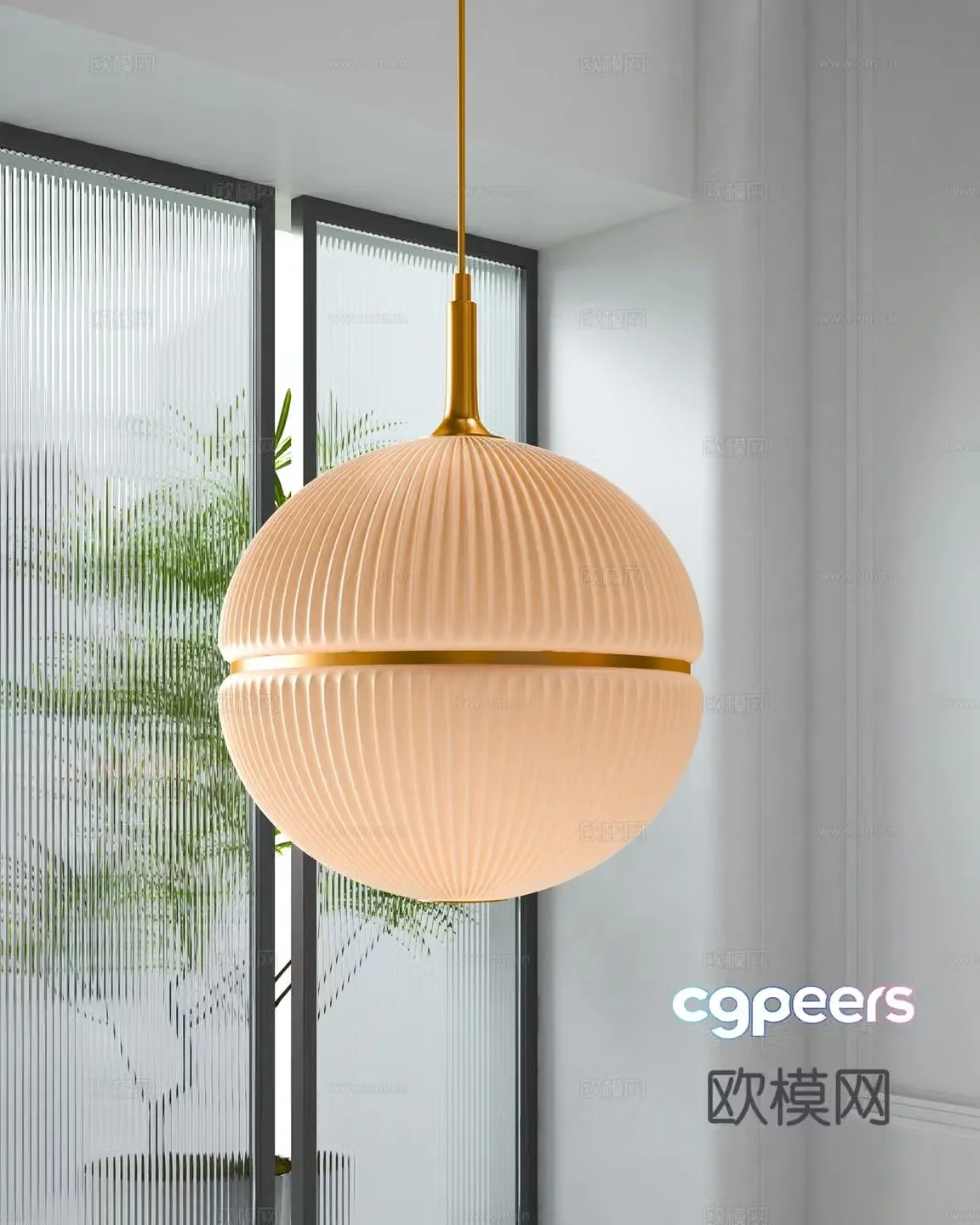 Modern chandelier 3d model