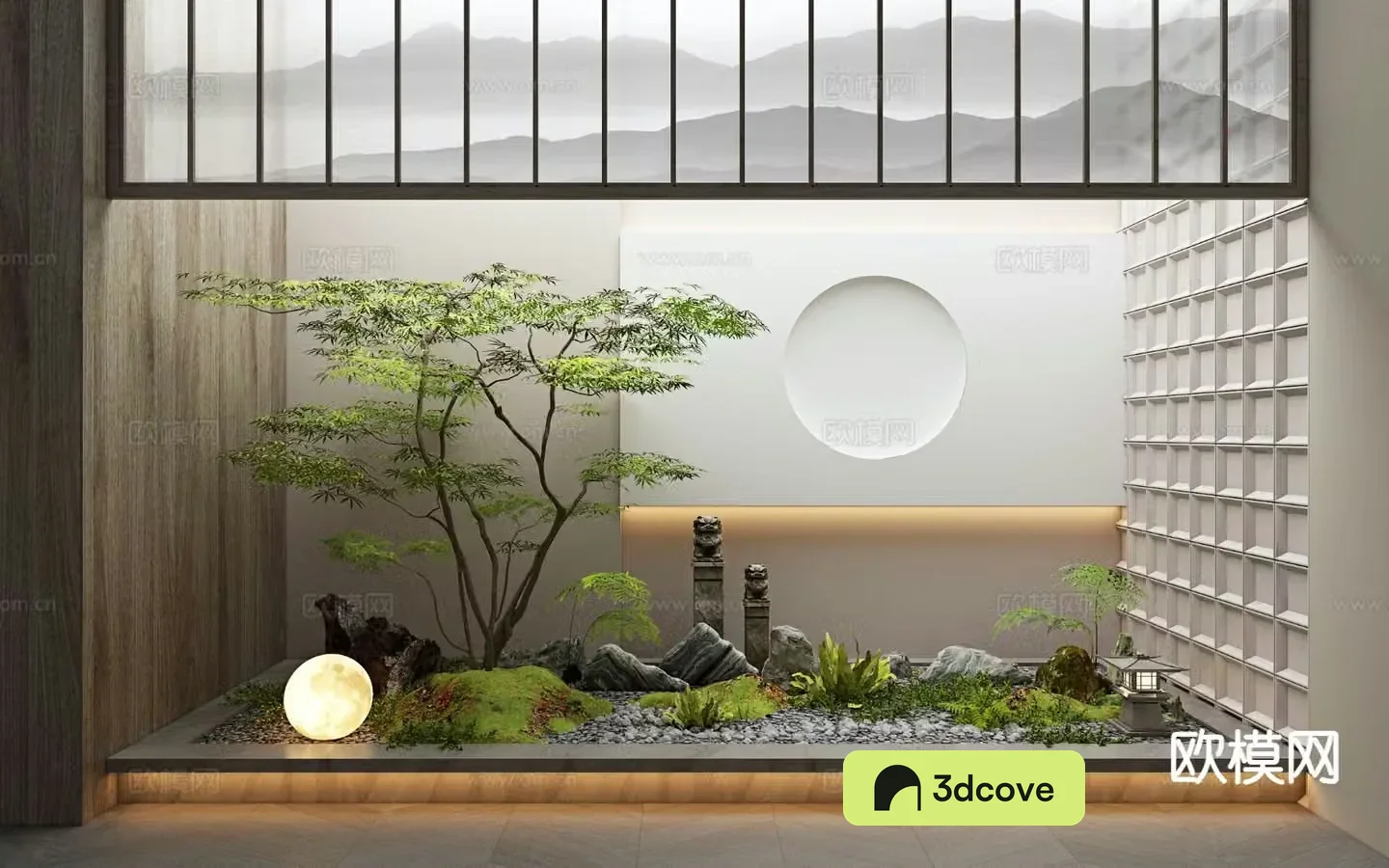 Indoor landscape plant landscaping