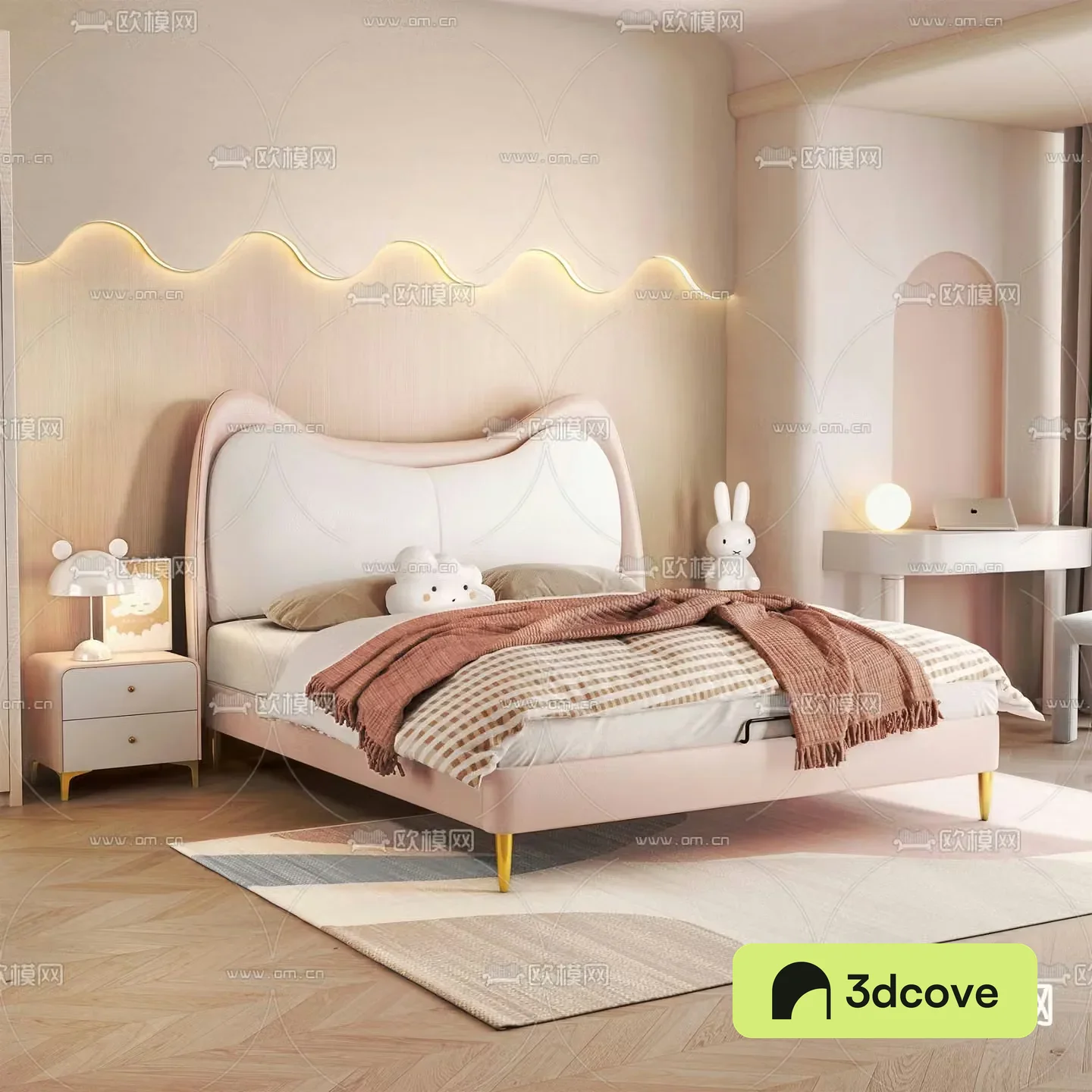 Cream style children’s bed