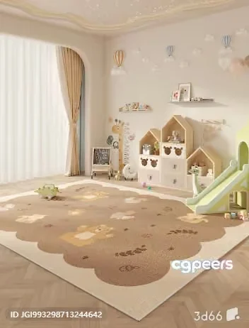 A Playroom With A Slide 3D Model – 15111 – VRAY Render