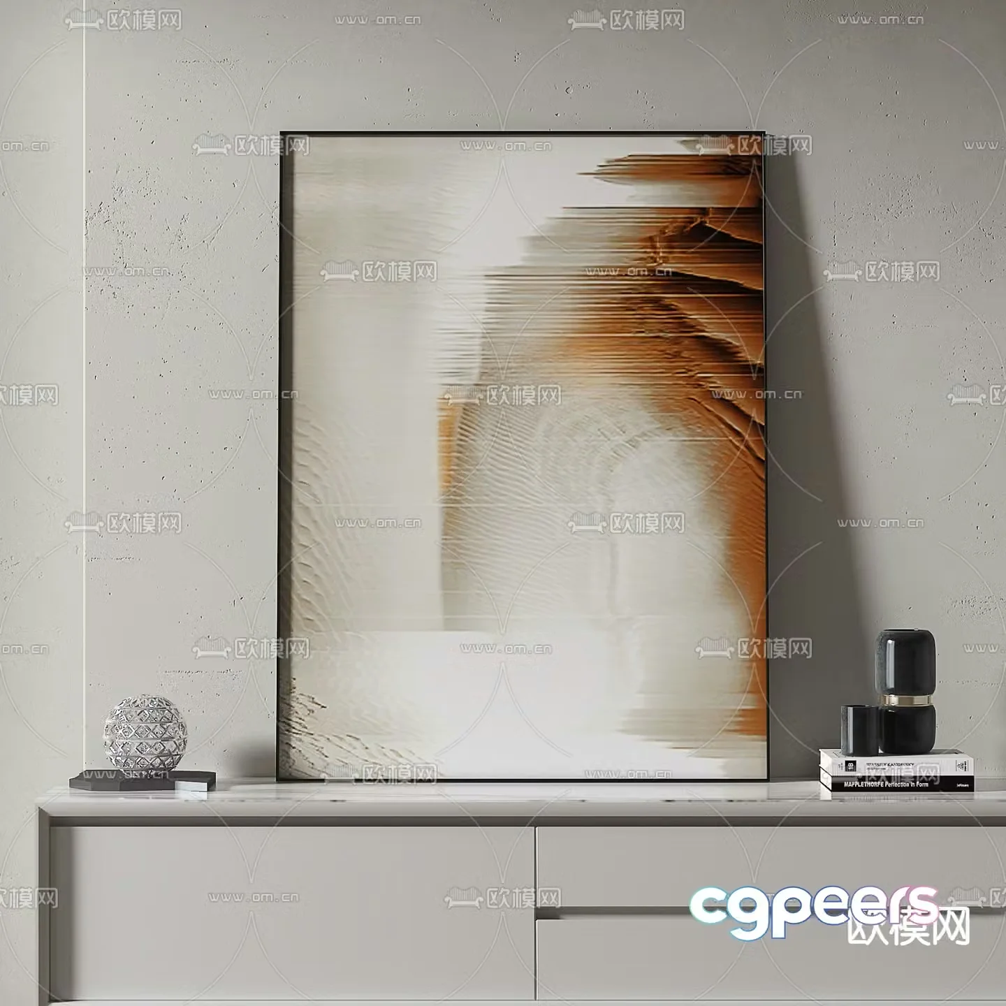 Texture painting Abstract painting Decorative painting 3d model