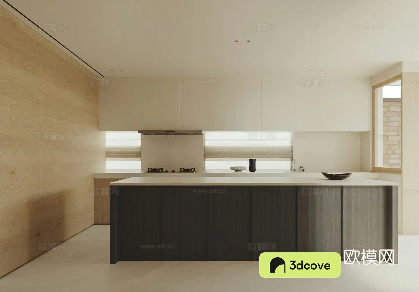 Modern creamy kitchen