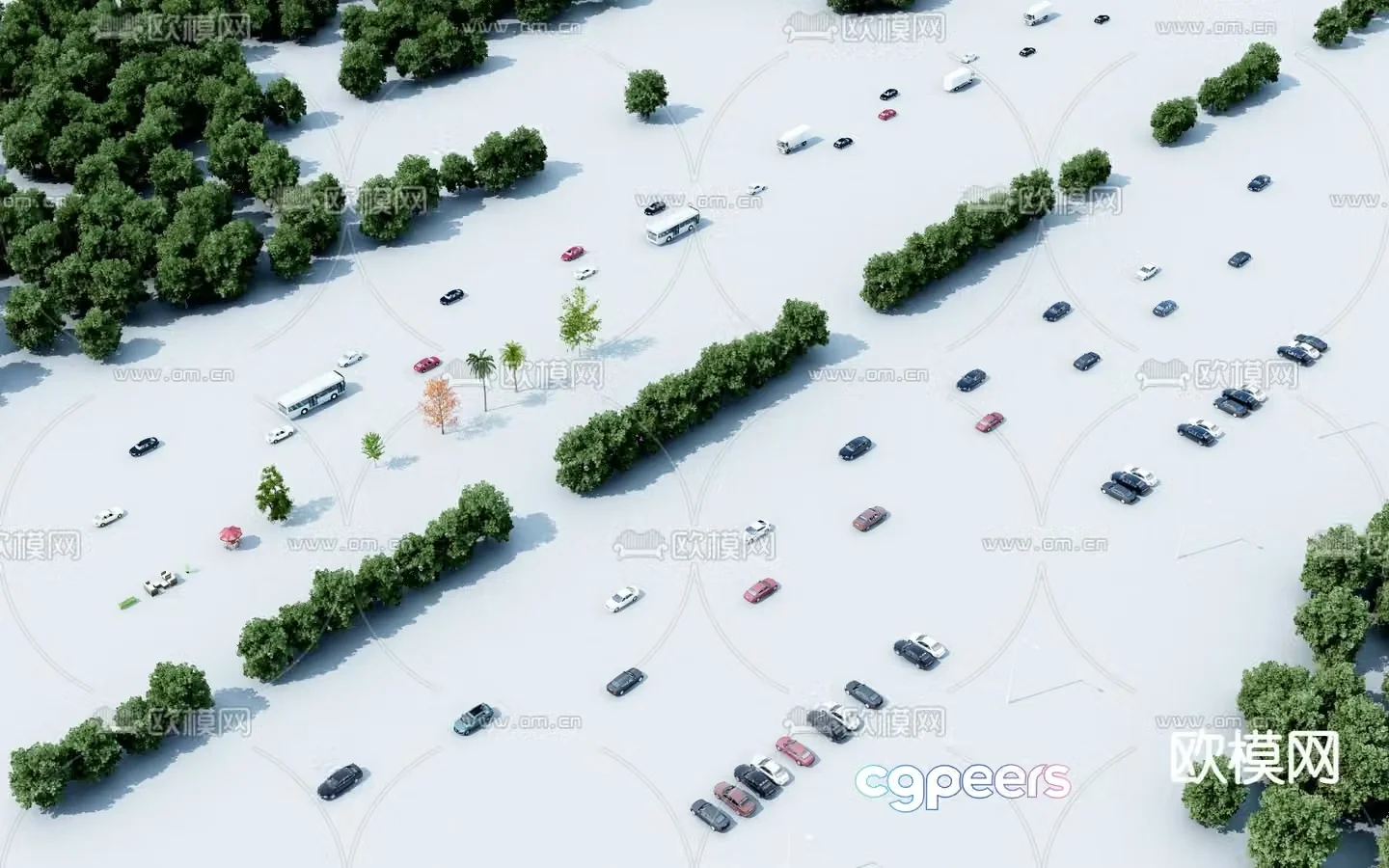 road facilities road landscape 3d model