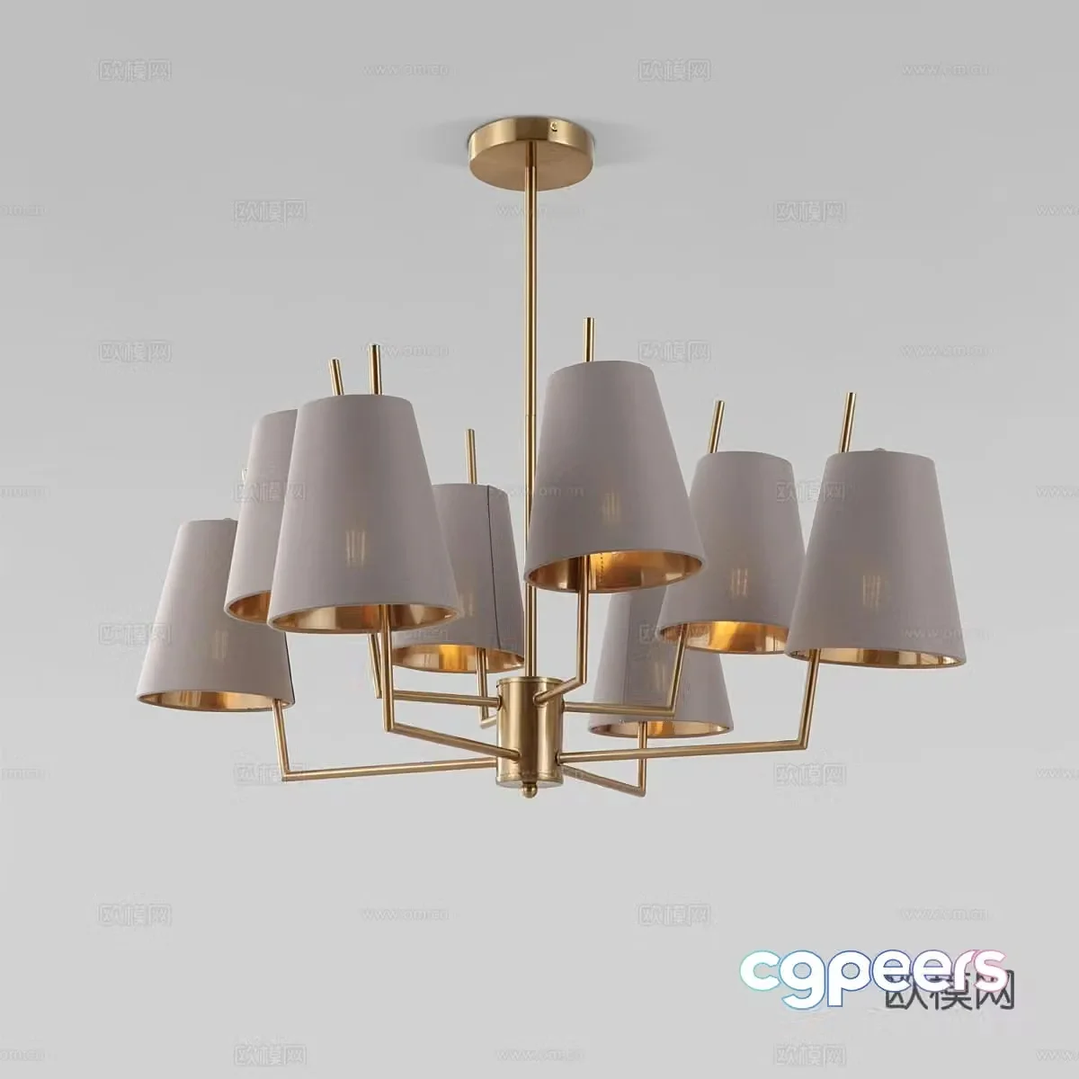 Modern simple light luxury chandeliers chandeliers simple chandeliers restaurant chandeliers living room chandeliers 3D model