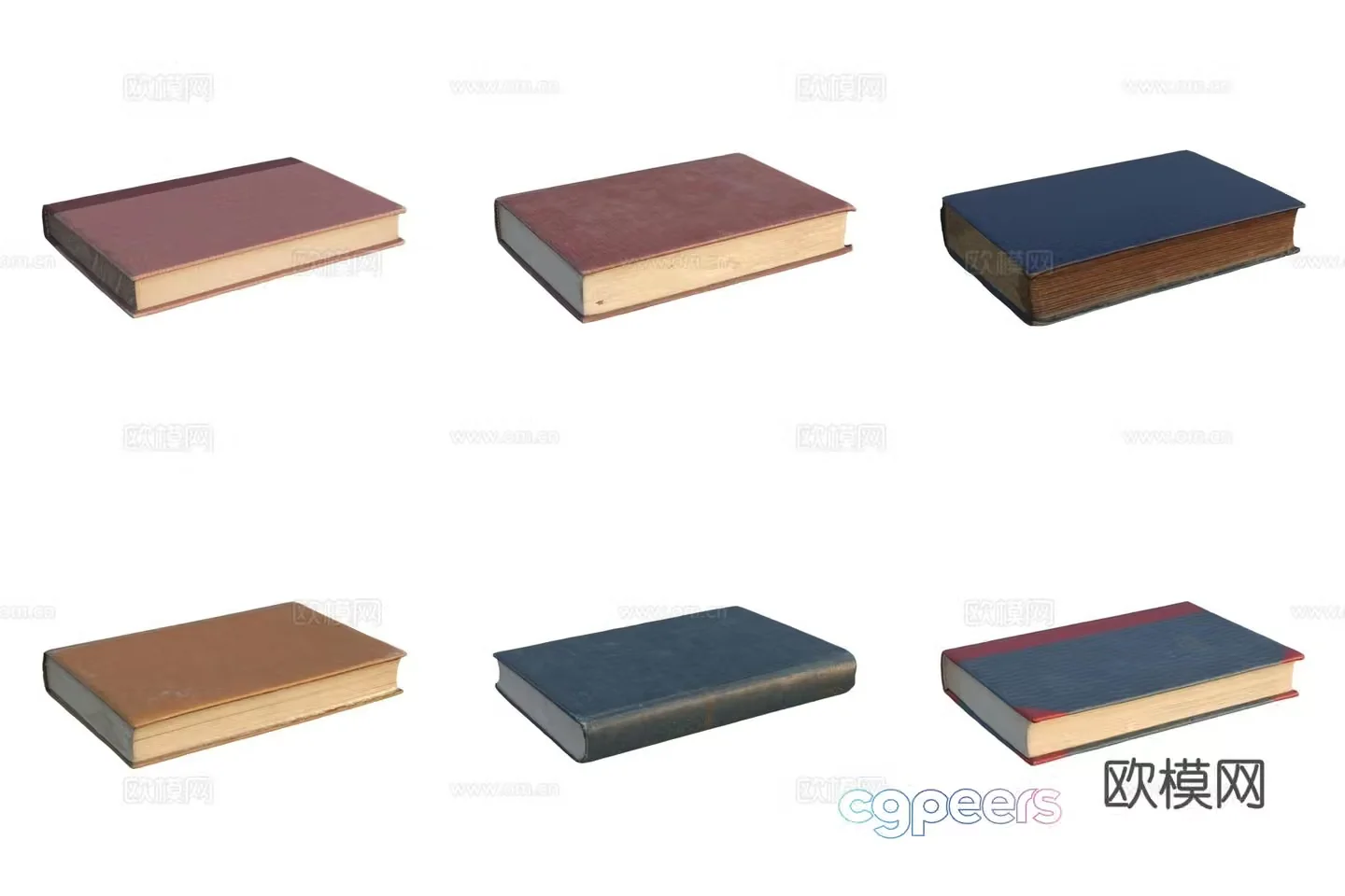 Books ancient books notebook 3d model