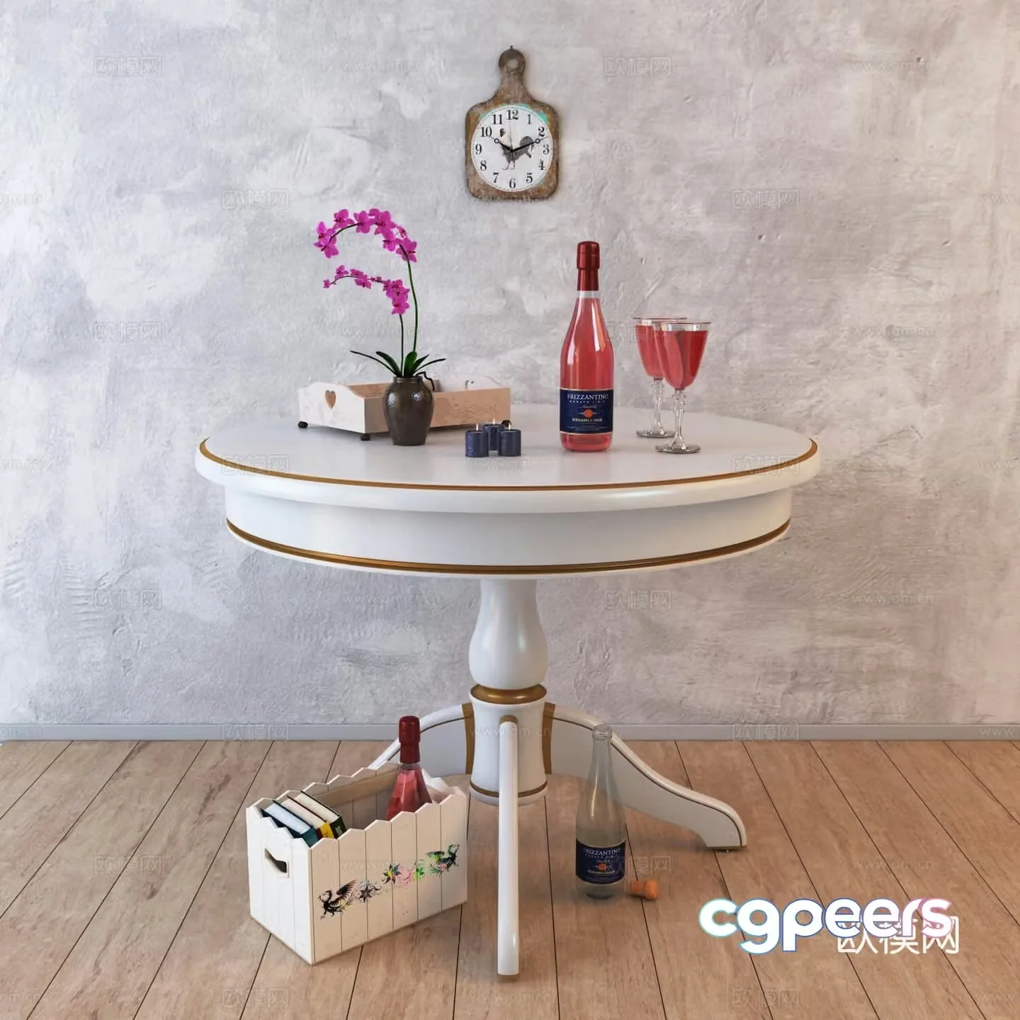 Casual table 3d model