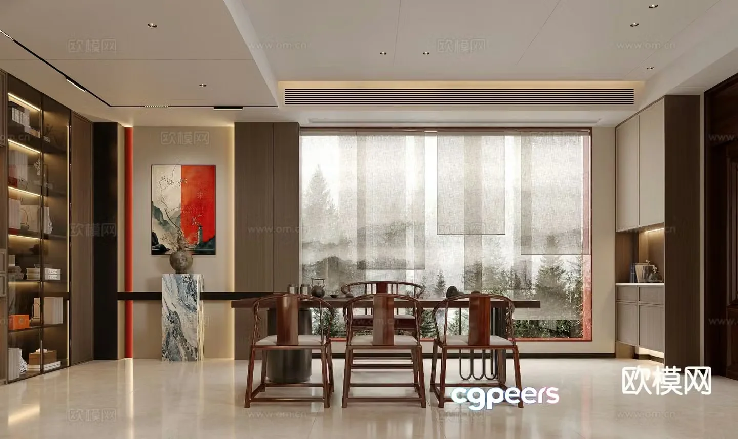 Chinese restaurant 3d model