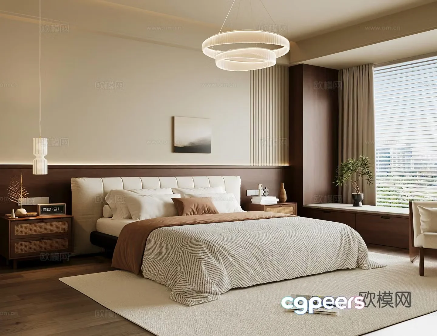 Wasabi Middle Ages Home Bedroom Wasabi Wind Bedroom Secondary Bedroom Master Bedroom Bathroom Window Bedroom 3D Model