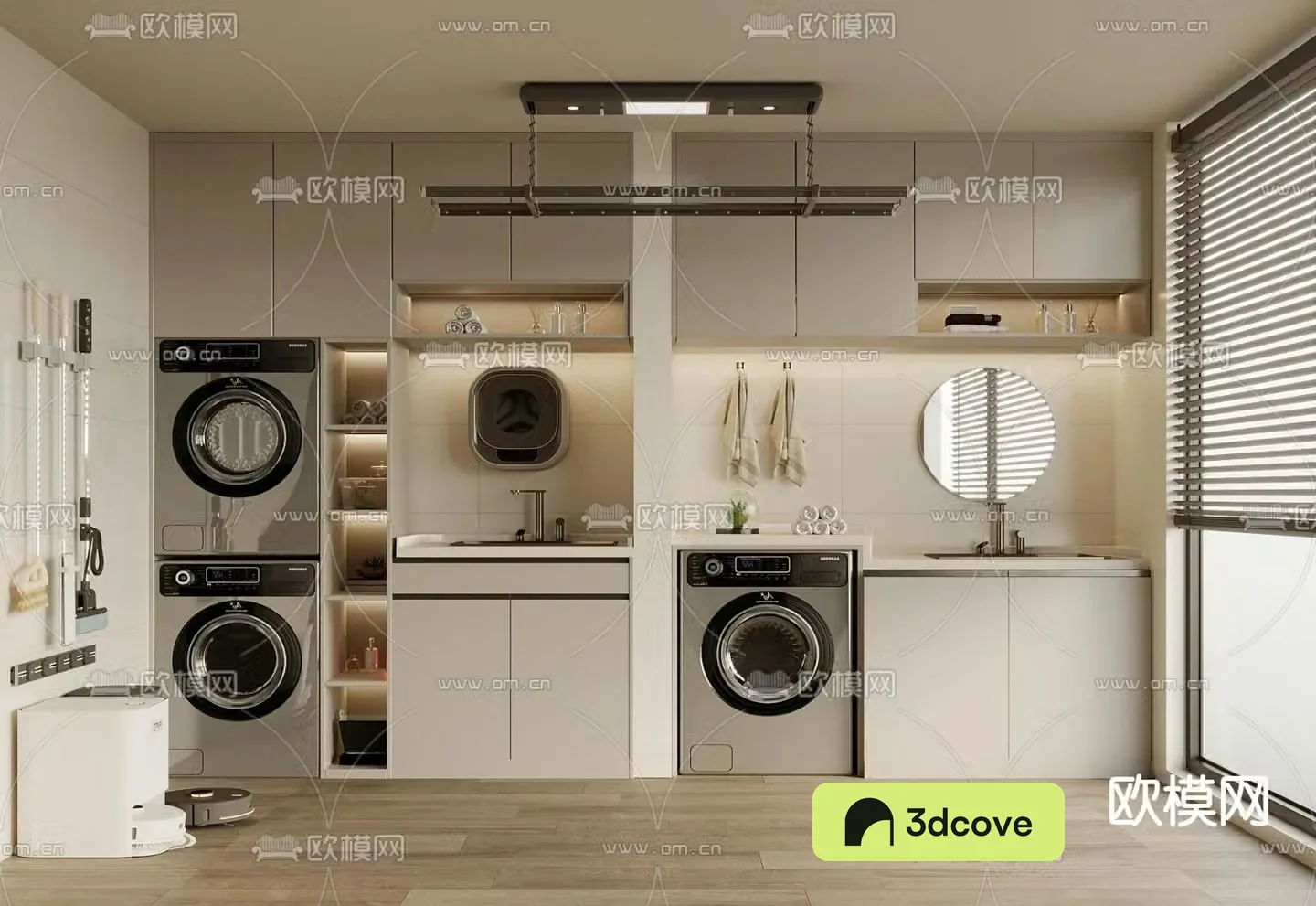 Bathroom cabinet washing machine cabinet