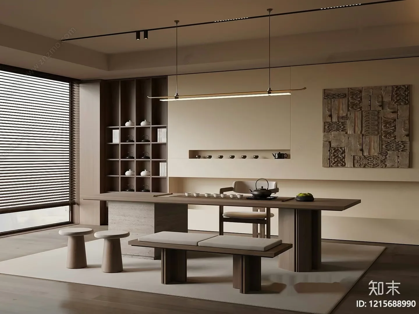 Modern Dining Area 3D Model – 11949 – VRAY Render