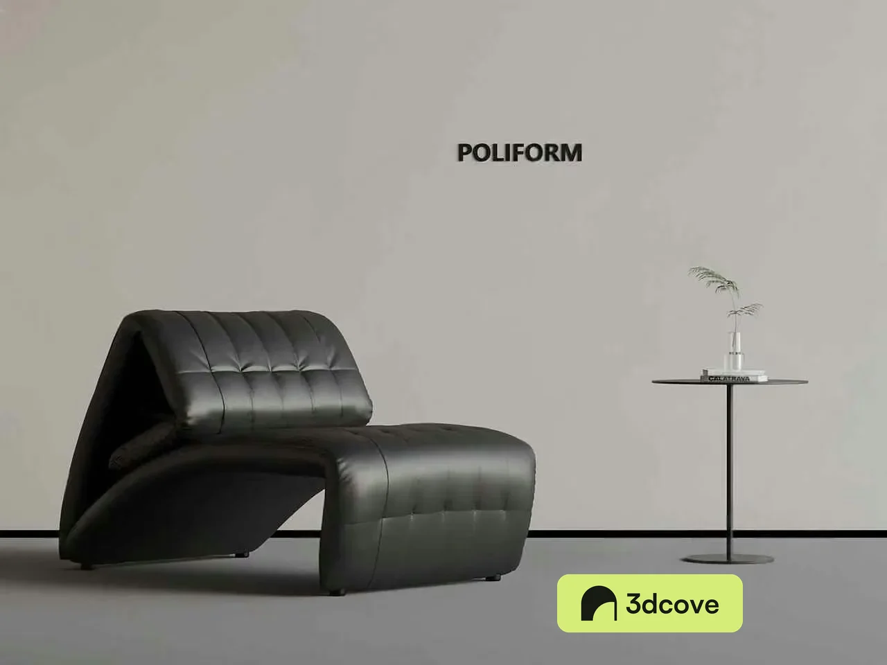 Modern Black Leather Chair