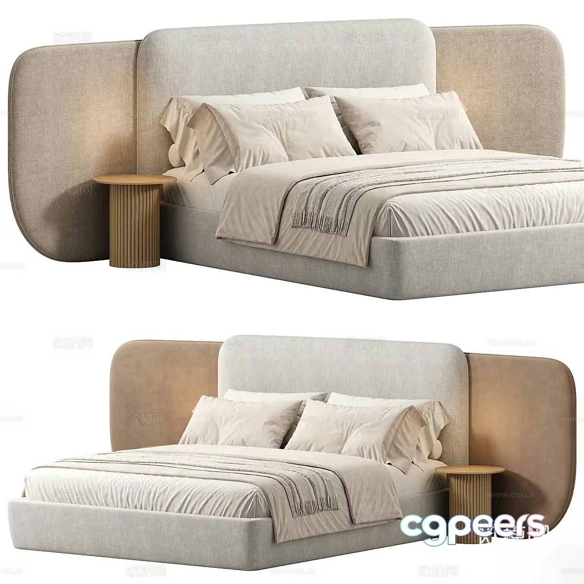 Double bed 3d model