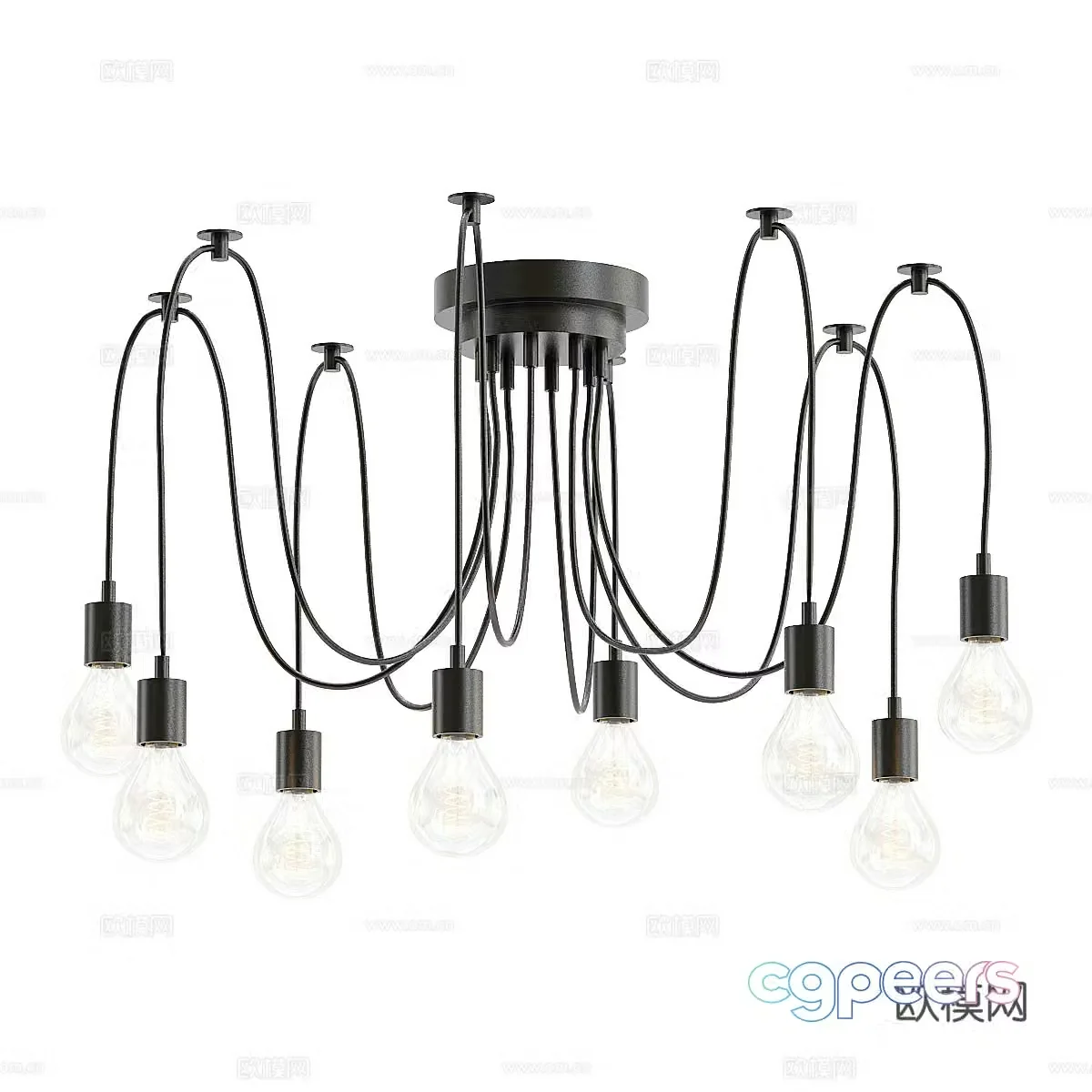 glass chandelier 3d model
