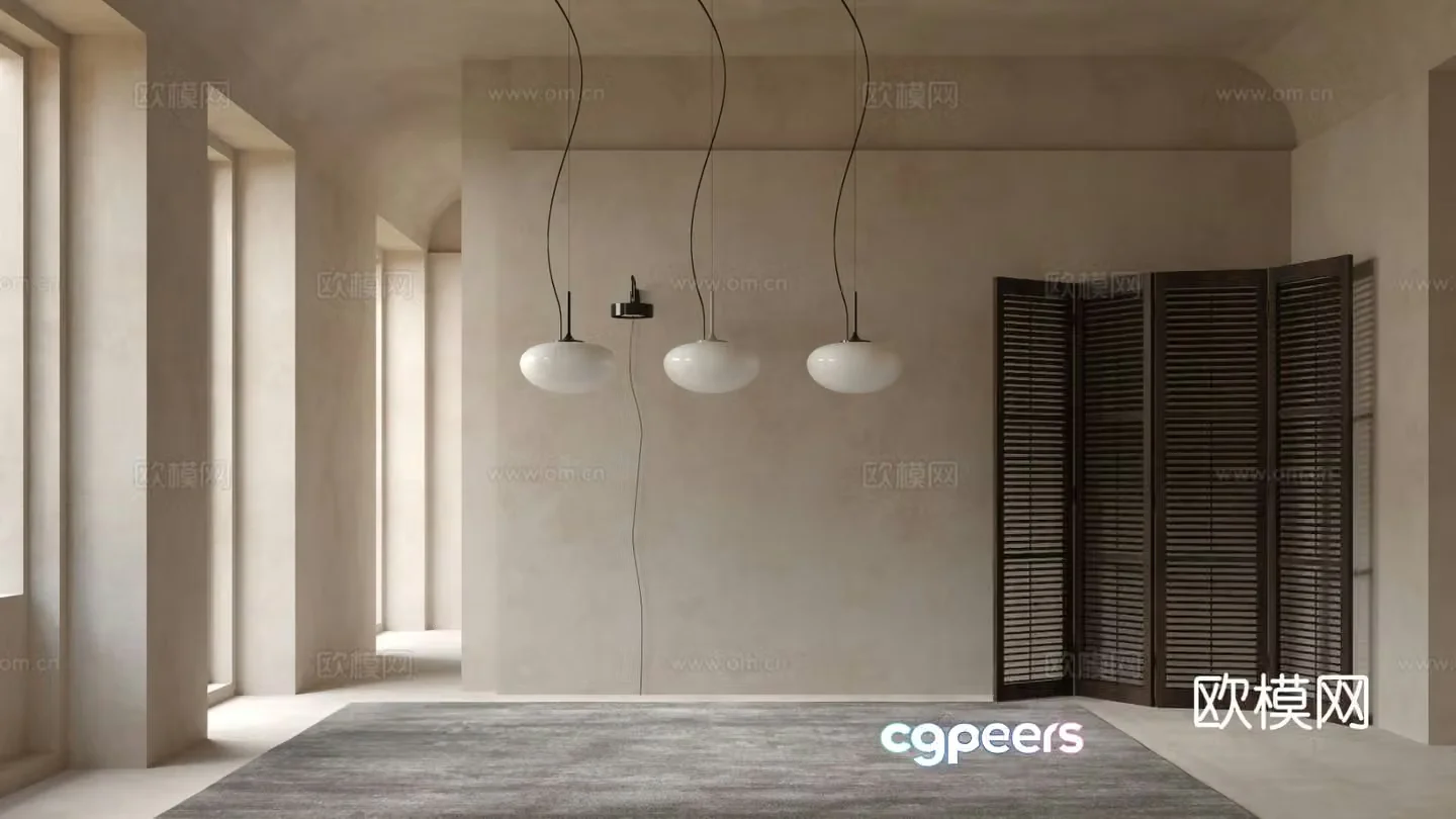 GUBI modern chandelier 3d model