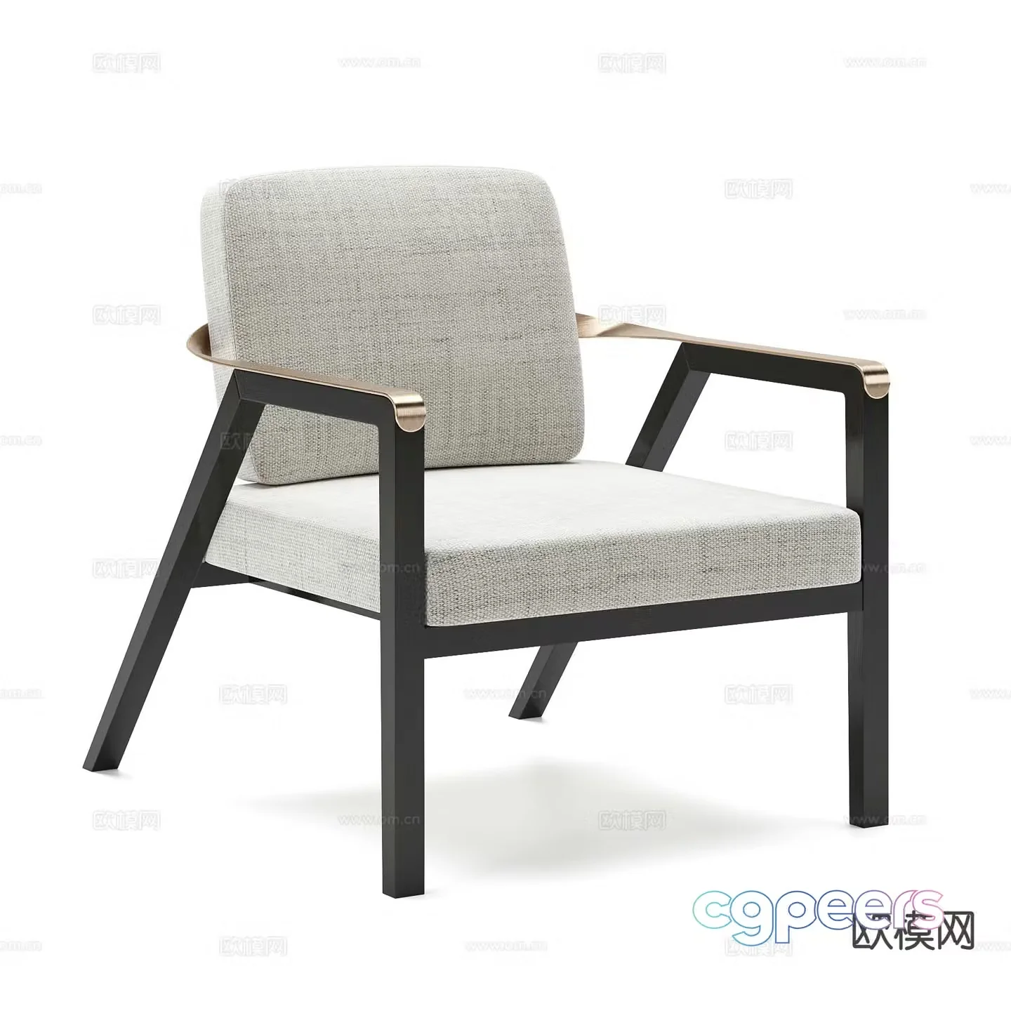Italian armchair chair leisure chair 3d model