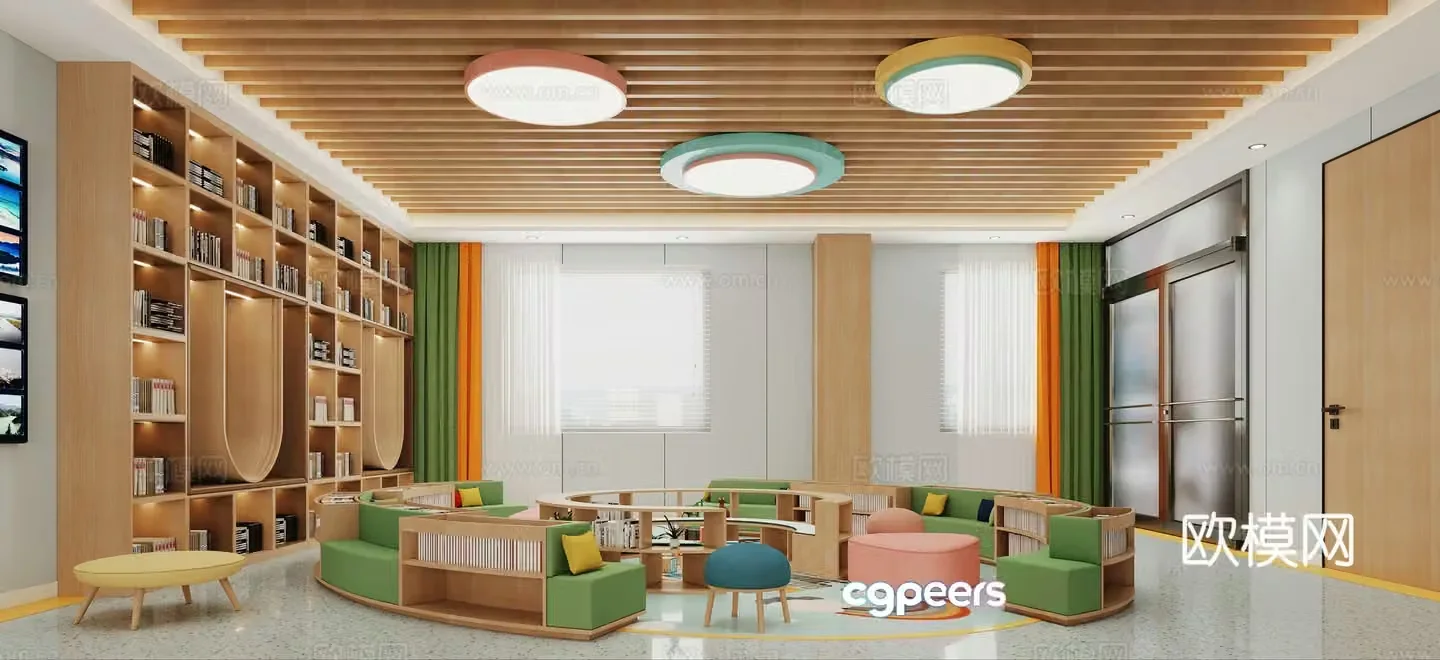Modern kindergarten 3d model