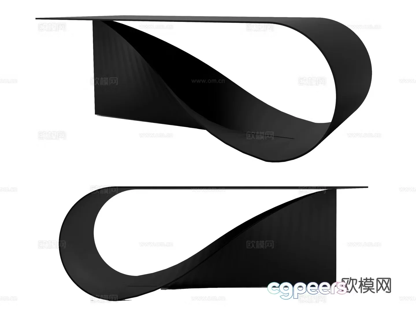 Modern dining table 3d model