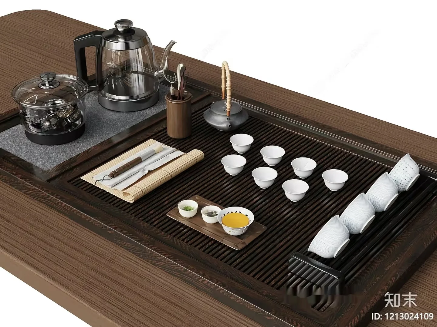 A Wooden Tea Table 3D Model – 17463 – VRAY Render