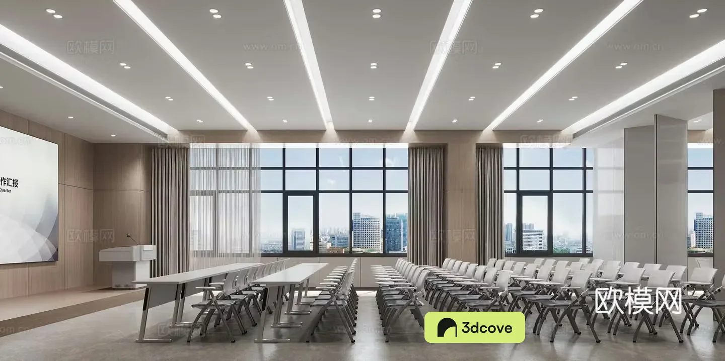 Modern training room multi -function lecture hall