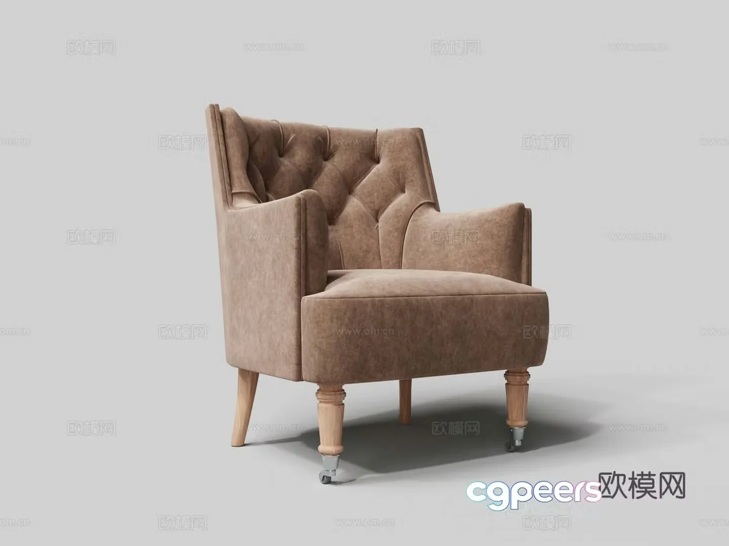 Modern fabric sofa chair 3d model