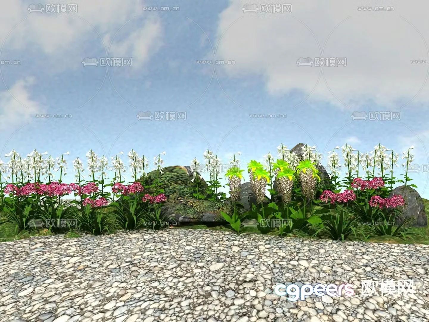 New Chinese style flower 3d model