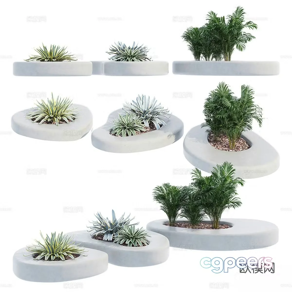 Flower bed 3d model