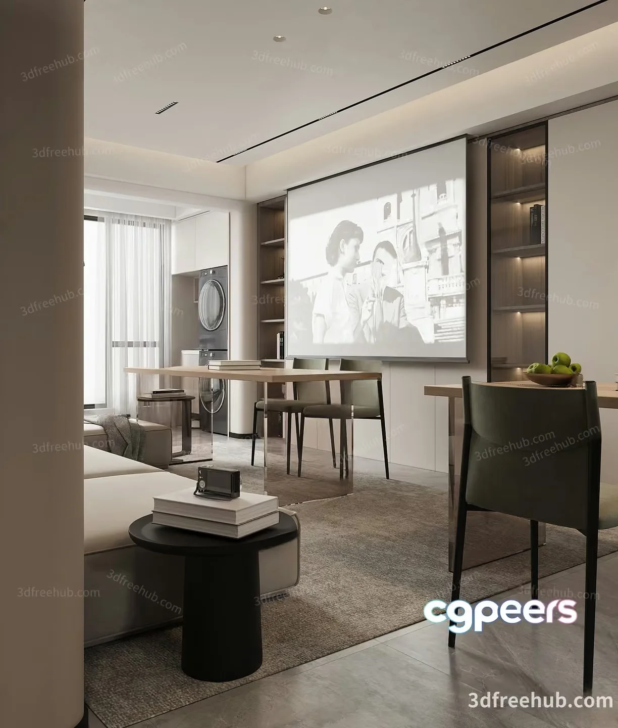 Modern Living Room 3D Model – 19367 – VRAY Render