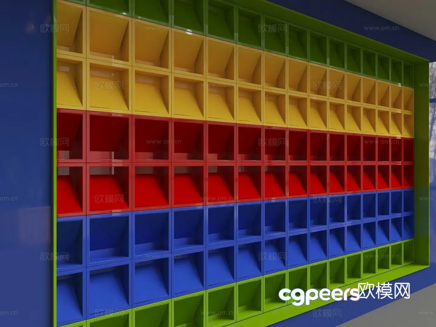 Modern background wall 3d model